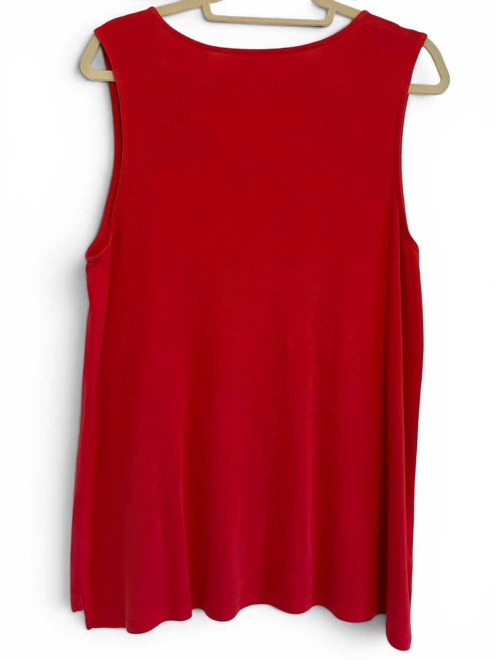 J. Jill Red V-Neck Tank Top Size L - Picture 3 of 5